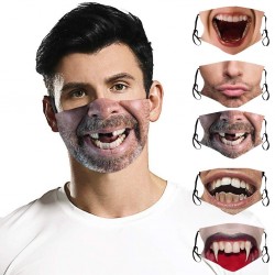 Mouth / face protective mask - reusable - cotton - 3D funny printingMouth masks