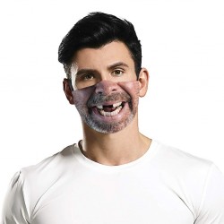 Mouth / ansikte skyddsmask - återanvändbar - bomull - 3D rolig utskrift