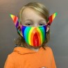 Skyddsmun / ansiktsmask för barn - återanvändbar - elf öron