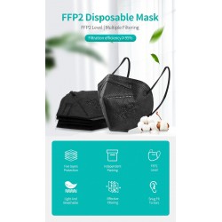 FFP2 - KN95 - PM2.5 - antibakteriell skyddsmun / ansiktsmask - 5-skikt - återanvändbar - 10 / 20 / 50 / 100 bitar