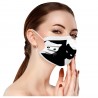 10 bitar - skyddande mun / ansiktsmask - 3-skikt - disponibel - katttryck