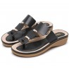 Böhmen stil sandaler - strand flip flops med metall dekoration