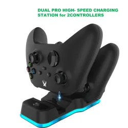 Laddningsstation för dubbla kortplatser för XBOX Serie X trådlös styrenhet - 2 * 600 mAh uppladdningsbara batterier - kabel
