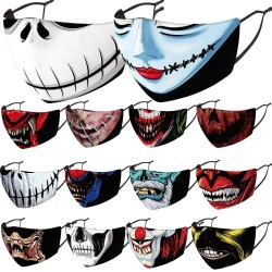 Mouth / face protective face mask - PM2.5 filter - reusable - Clown Joker DevilMouth masks