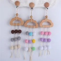 Baby crochet beads - wooden hanging toys