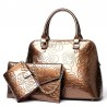 Läderhandväska - korsväska - liten handväska - blommatryck - 3 st