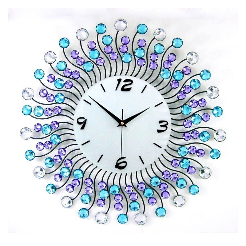 Modern crystal wall clock - iron art designClocks