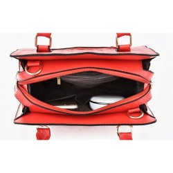 Läderhandväska - korsväska - liten kopplingsväska - geometrisk design - 3 delar