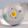 Crystal solar system ball - with base - home decoration - 80mm