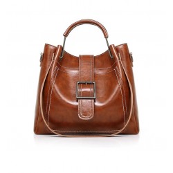Ladies leather handbag set - with messenger bag and purse - 3pcs/set