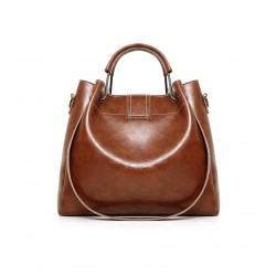 Ladies leather handbag set - with messenger bag and purse - 3pcs/set