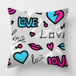 Valentine's Day - lips - hearts - day - cushion cover - 45 * 45cmCushion covers