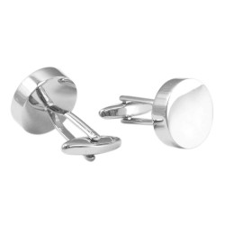 Silver round cufflinks - 2 piecesCufflinks