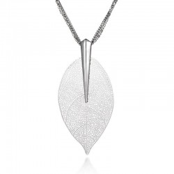 Big crystal leaf pendant - necklaceNecklaces
