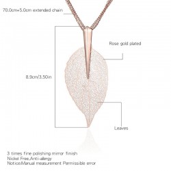 Big crystal leaf pendant - necklaceNecklaces