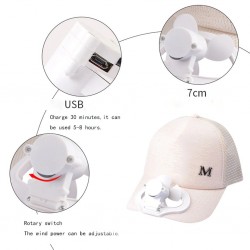 Baseball cap with electric fan - unisex