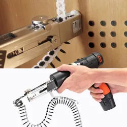 Automatisk spikpistol - med skruvkedja - adapter för elektrisk borr - fäste
