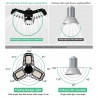 LED bulb - vikbar lampa - hög effekt - E27 - 110V - 220V - 40W - 60W - 80W