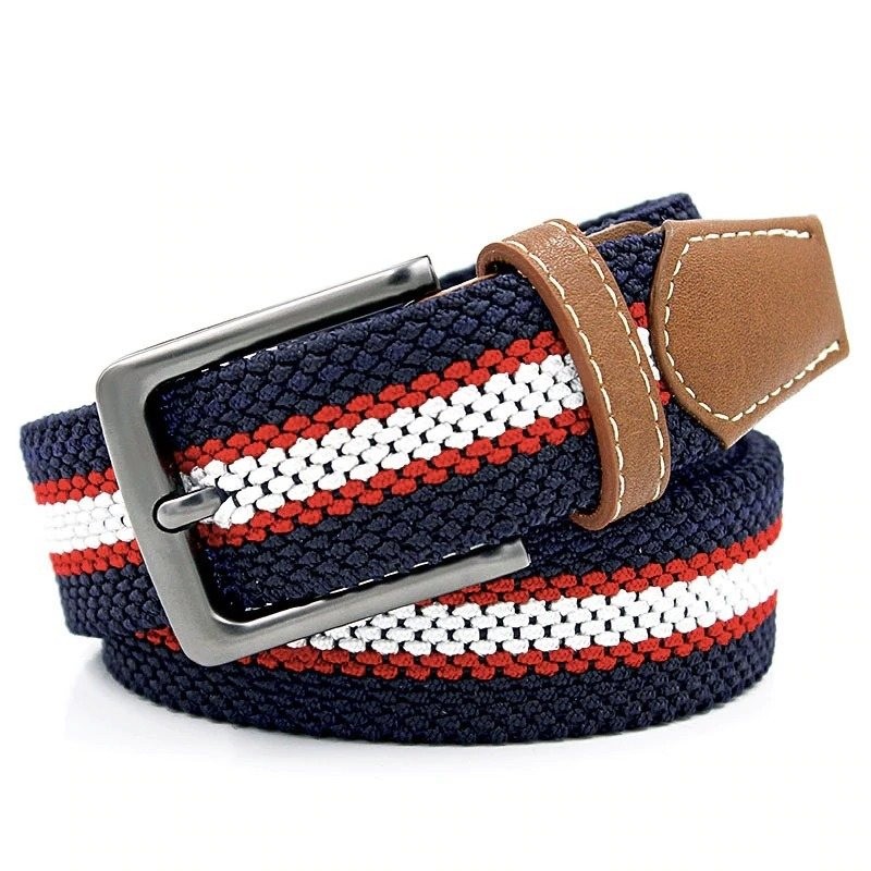 Braided bälte med metall spänne