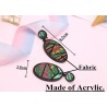 Bohemian style - oval pendant - drop earrings