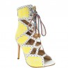 Sexy high heel ankle boots - hollow-out - lace-up - back zipperHigh heels