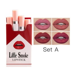 Cigarette lipstick set - velour semi matte texture - 4pcs