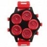 Fashionable sports watch - five time zone - large dial - silicone strapWatches