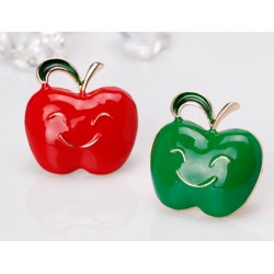 Cartoon apple brooches