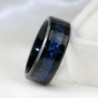 Blue emerald gems - couple ring set - male - female