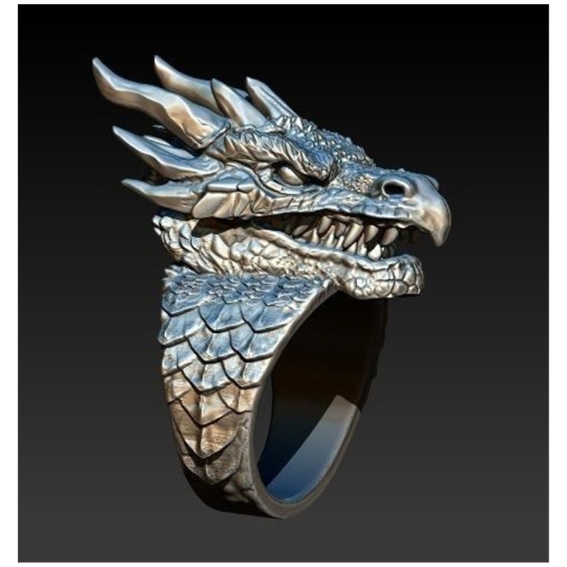 Dragon head - stainless steel ring