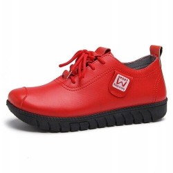 Leather / cotton lace up shoes