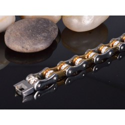 Bicycle chain bracelet - gold & silver - stainless steelBracelets