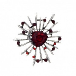 Stylish flower brooch - with glass crystalsBrooches