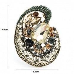 Big crystal flower - geometric broochBrooches