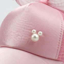 Bunny ears - girls baseball cap - with pearl decoration