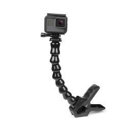Jaws flex clamp mount - med flexibel justerbar svanhals - för GoPro Hero - Sjcam Yi 4K