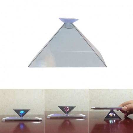Mini-telefonprojektor - pyramidform - 3D-hologram