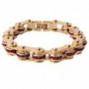 Motorcycle chain bracelet - unisex - with crystal decoration