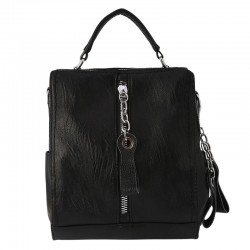 Leather backpack - shoulder bag - with multi straps