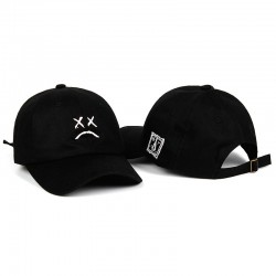 Baseball cap / snapback - adjustable strap - sad face logoHats & Caps