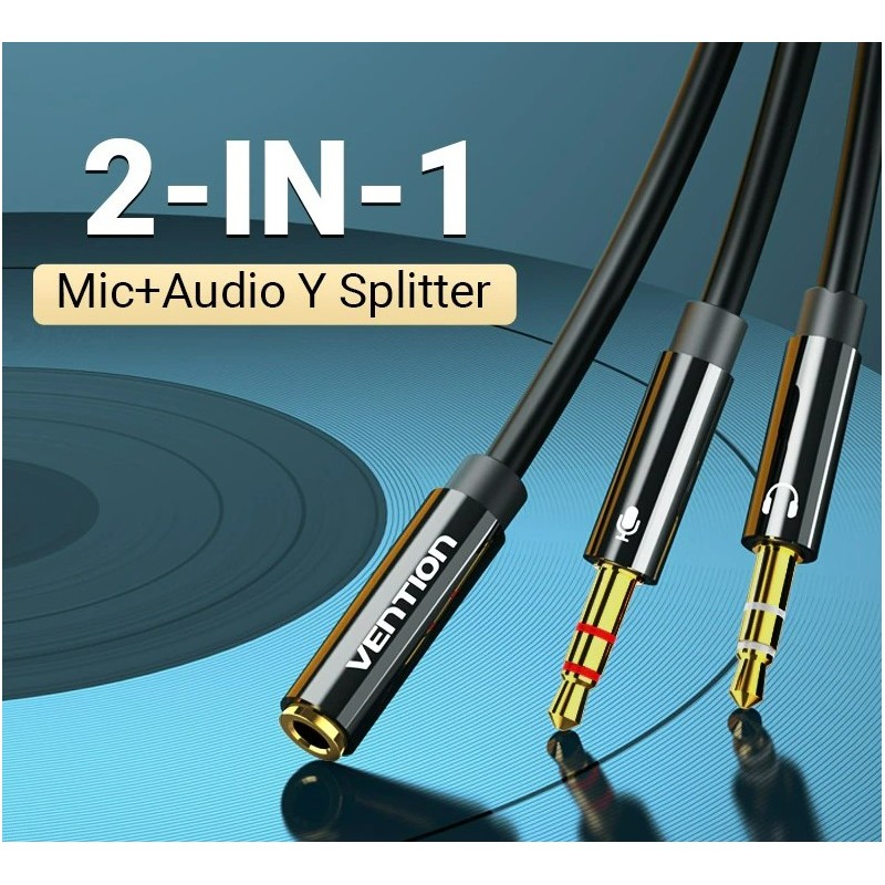 Headphone set - vention - adapter - audio 3.5mm - uniswx