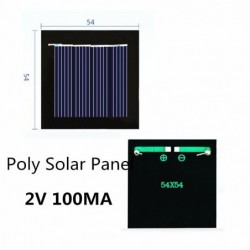 Mini solar panel recharger - 2v - 100MA - for 1.2V battery - small motor