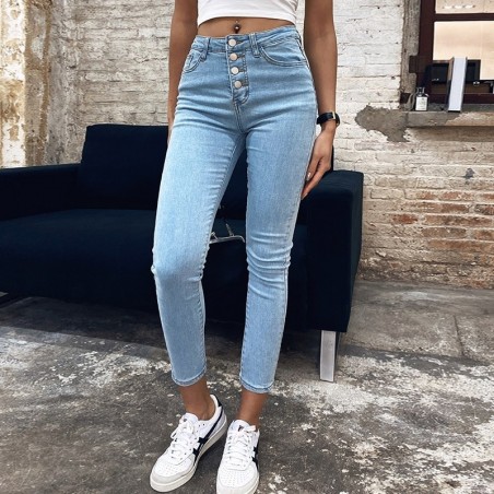 Stretch high waist jeans for women - 2021 - new skinny slim washed denim - waist lifting