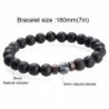 Mens natural moonstone bead bracelet - lava stone - gift