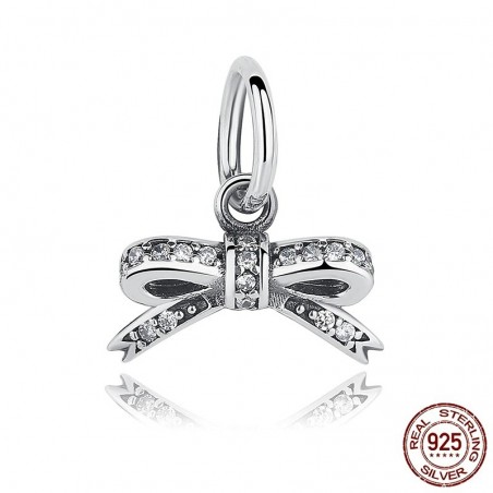 Crystal bowknot pendant - for bracelets / necklaces - 925 sterling silverBracelets
