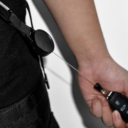 Wire rope keychain - 80cm - anti-theft / camping