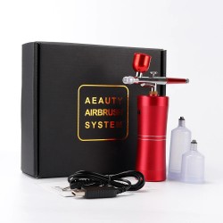 Mini luftkompressor - sprutpistol - airbrush - kit för nagelkonst / smink / dekoration av kakor