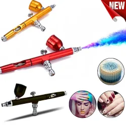 Dubbelverkande airbrush - färgsprutpistol - kit för nagelkonst / tatuering / tårtdekoration - 0,3 mm