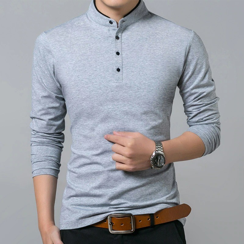 Button up long sleeve shirt - cotton