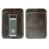 Genuine leather money Clip - metal - slim fit to carry